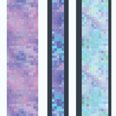 Pixel Art design - seamless mosaic border.