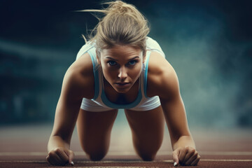 Woman Athlete Inspiring Others With Her Determination And Resilience