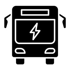 Electric Bus Icon