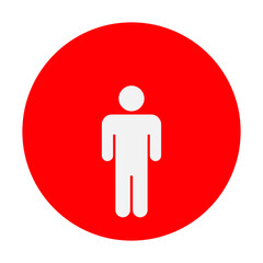 Forbidden to minors red logo. Vector illustration of no children allowed icon