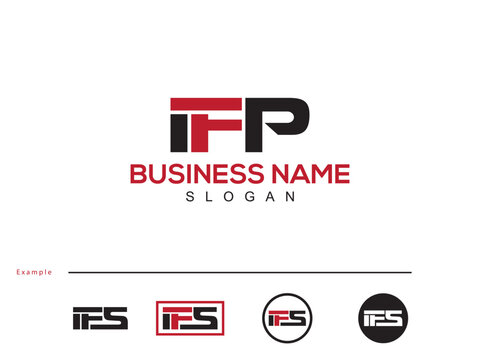 Innovative IFP Logo Icon, Capital Letter if Logo Template Vector Art