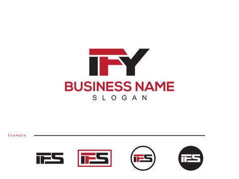 Innovative IFY Logo Icon, Capital Letter if Logo Template Vector Art