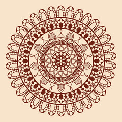 Floral decorative indian mandala design vector illustration	