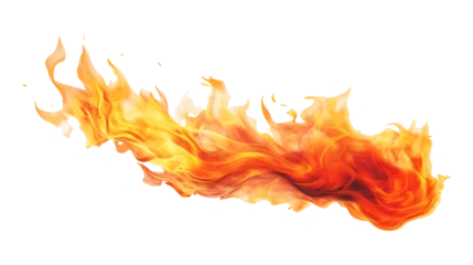 Crédence de cuisine en verre imprimé Feu Realistic fire flame effect transparent background. Fire flame png