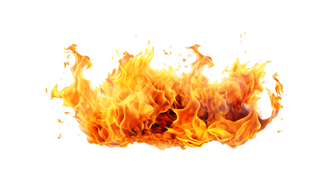 Fire flame on transparent background. Fire flame png