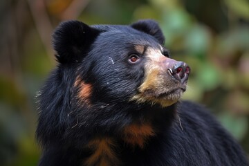Spectacled bear or Andean bears are a subspecies that lives in South America. Generative AI