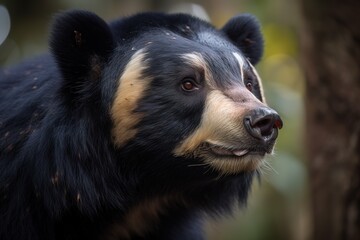 Spectacled bear or Andean bears are a subspecies that lives in South America. Generative AI