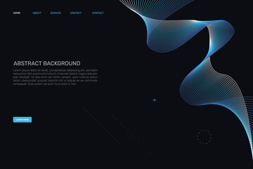 web page design, landing page design for business abstract background