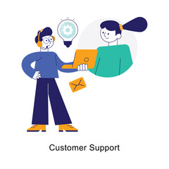  Customer Support abstract concept vector in a flat style stock illustration