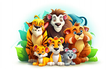 Jungle Jamboree: 3D Cartoon Animal Family