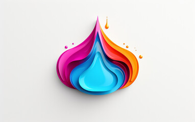 Chromatic Liquid: 3D Color Drop Mark