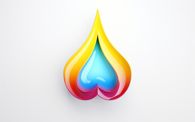 Chromatic Liquid: 3D Color Drop Mark