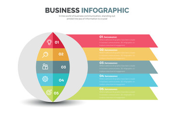 vector abstract 3d paper infographic elements.Circular infographics
