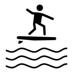 Person Surfing Icon