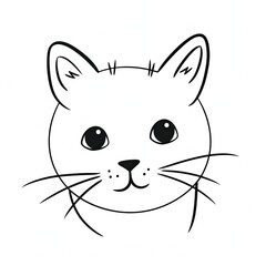 outline cat draw