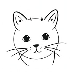 Obraz premium outline cat draw