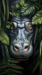 Wildes Begegnung: Blick aus dem Busch