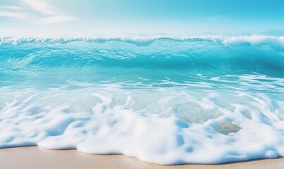 Fototapeta na wymiar Ocean wave background. Blue wave. AI generative