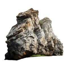 Isolated transparent backround with a rock cliff and clipping path.