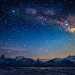 Fototapeta premium Colorful space galaxy cloud nebula. Stary night cosmos. Universe science astronomy. Supernova background wallpaper