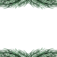 Christmas garland frame watercolor © abcvector