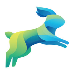 Naklejka premium rabbit company logo design free
