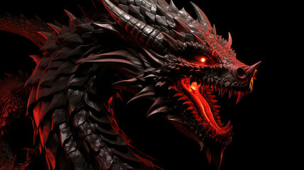 dragon red animal china symbol art  - Powered by Adobe