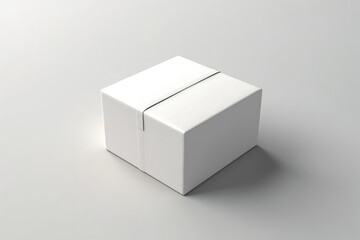 Fototapeta premium Cardboard White Box, 3D. Generative AI