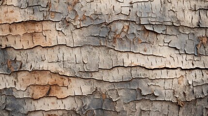  a close up of a tree trunk with peeling paint on it.  generative ai