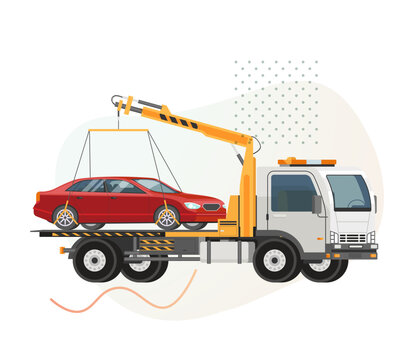 Car Towing - Road Side Recovery Services  - Stock Icon