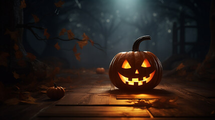 halloween pumpkin on a dark background	