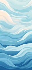This breathtaking abstract painting captures the energy and motion of aqua waves crashing against a vivid blue and white landscape, creating a mesmerizing work of art