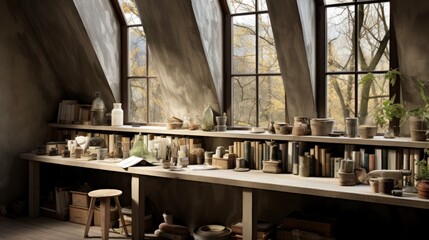 Home Office copy space, Generative AI