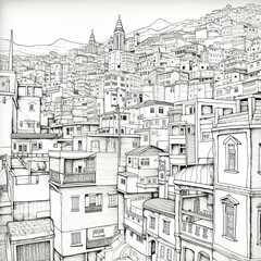 sketch of the city