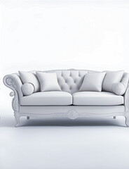 High Quality Elegant Sofa On A White Background