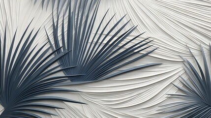 Obraz premium a close up of a wall with a pattern of leaves. generative ai