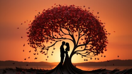 The_Power_of_Love_in_Paper_cuts - a picture that symbolically depicts the theme of Love