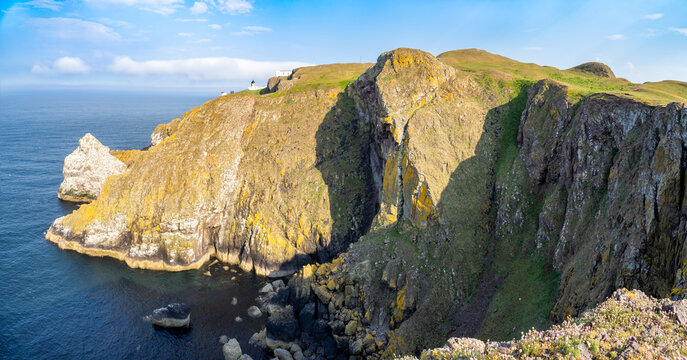 St Abbs Head and St Abb Lighthouse, Scotland