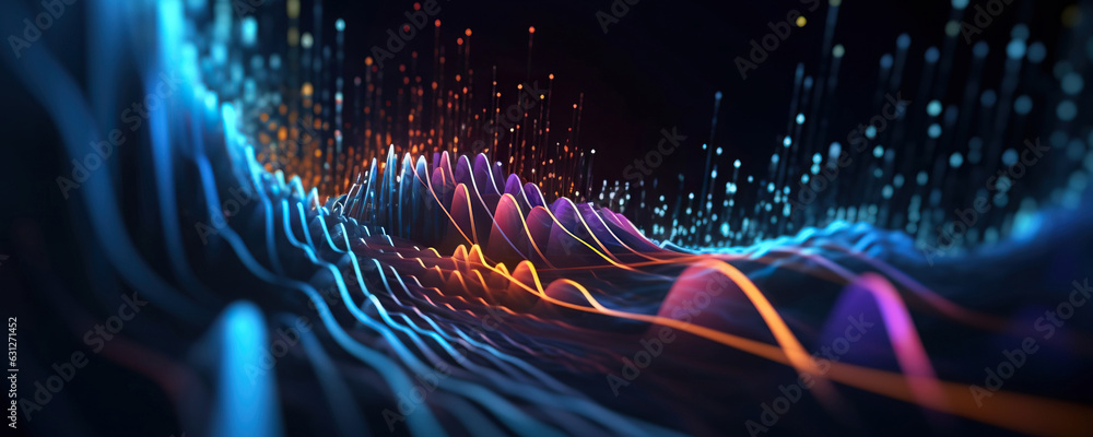 Aufkleber abstract digital background. can be used for technological processes, neural networks and ai, digita