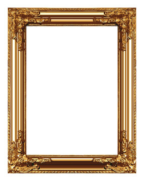 beautiful ornate vintage gilded picture frame