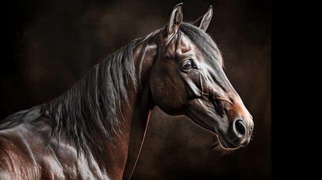He created a photorealistic image of a horse using advanced digital art techniques.