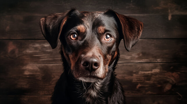 An image of a photorealistic dog is created using generative AI.