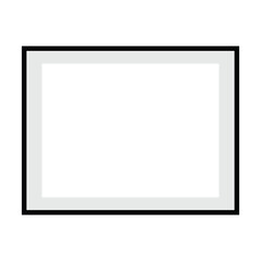 Photo frame icon for digital wall art border template design element background in vector illustration