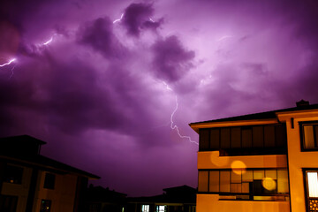 lightning in the city