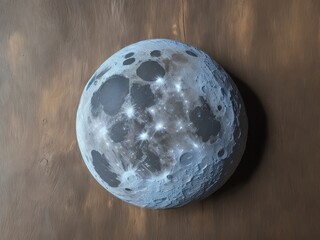 The moon in the night sky beautiful surreal picture, AI generated