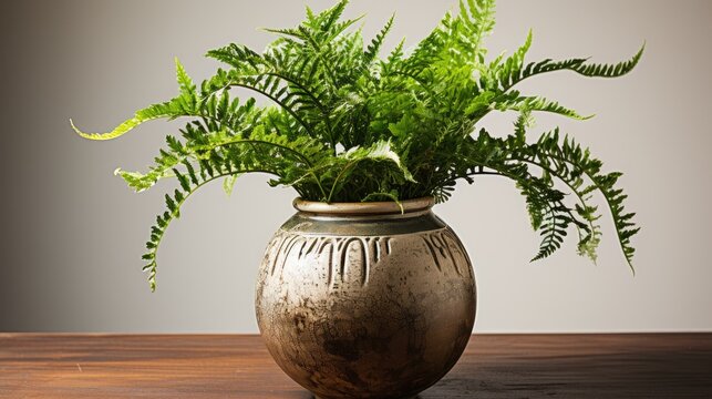 fresh green fern plant polypodium vulgare