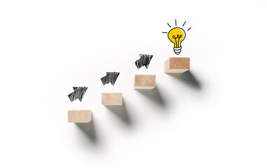 Creative thinking, creativity idea, Thought process blocks concept