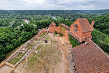 Medieval castle in Turaida, Latvia.