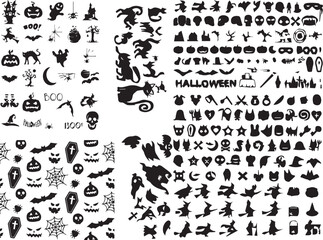 Halloween vector black and white