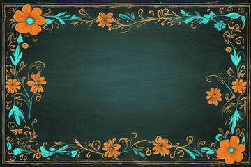 floral background. frame for text and design.